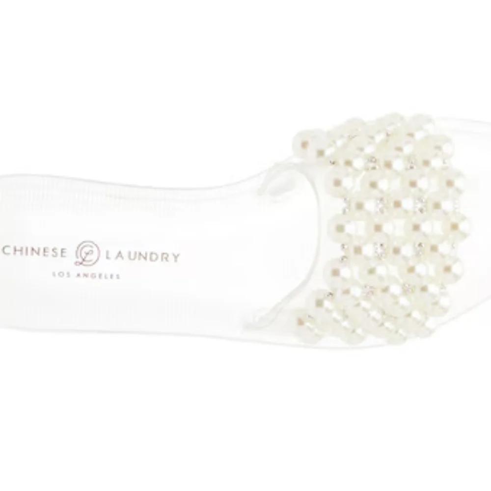 Chinese Laundry Women's Clear Jelly Bryer Slide Sandal Size 8